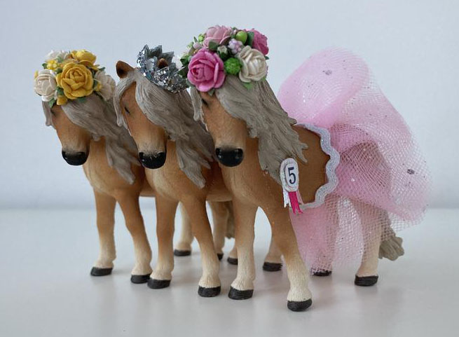 Icelandic Pony Horse Party Animal Cake Topper Keepsake